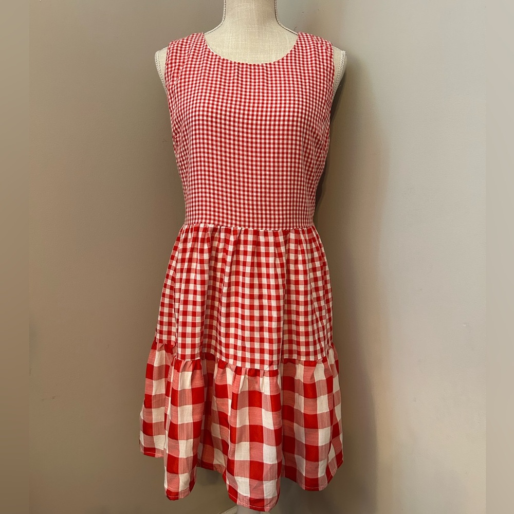BiBi Red and White Gingham Dress